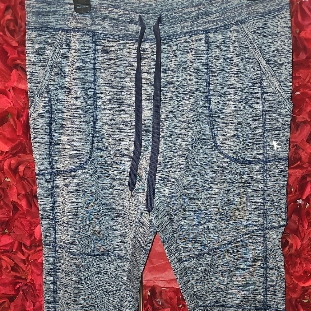 Danskin Now Blue Heathered Activewear Pants Size Large